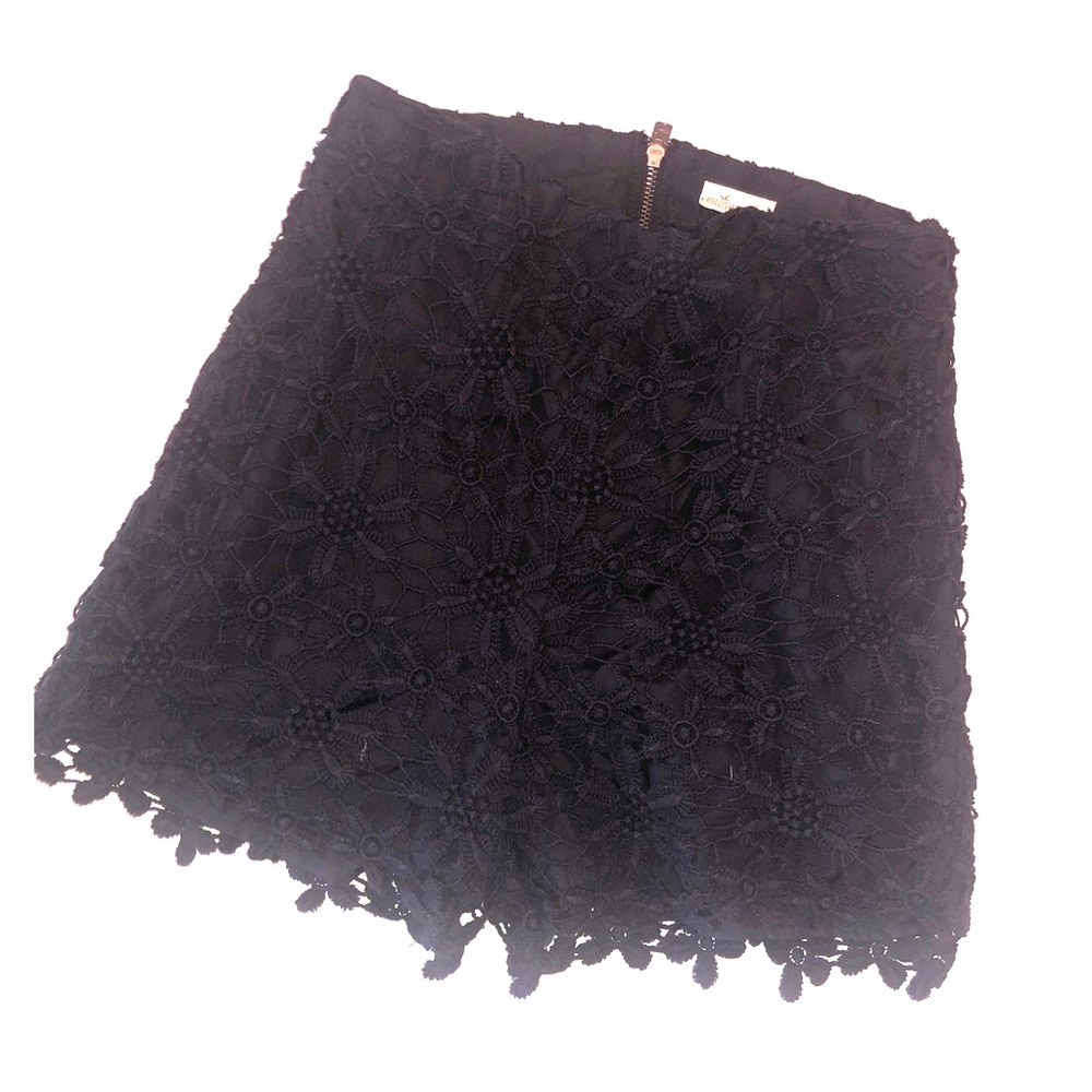 Black lace shorts
